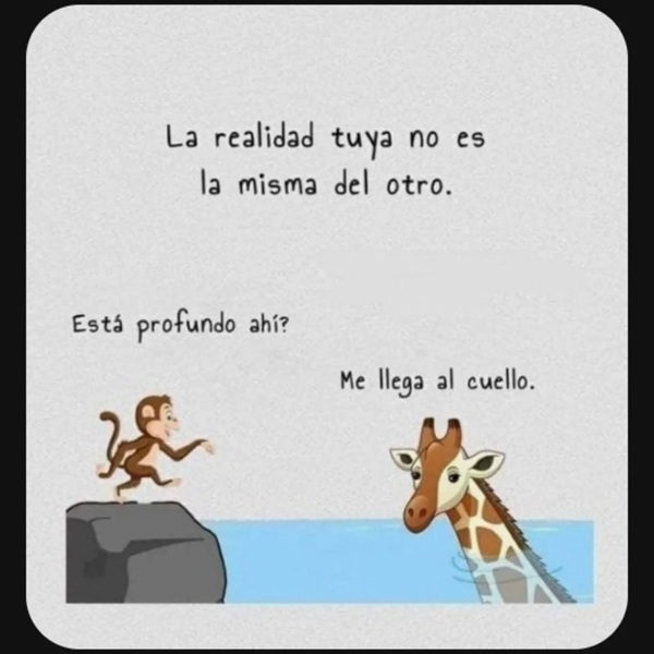 Viñeta ilustrada que compara realidad y presión: un personaje carga un bloque pesado mientras otro intenta tirar de una cuerda mostrando esfuerzo.